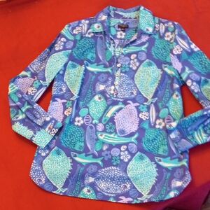 Talbots Tropical Print Tunic